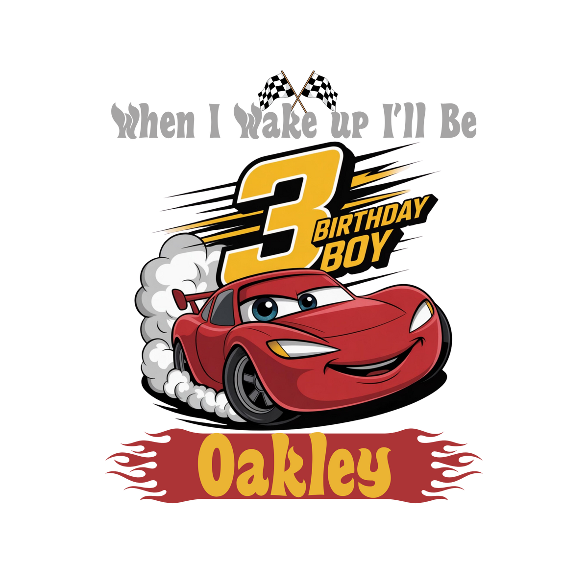 Personalised When I Wake Up, I'll Be Hot Wheels Birthday Pyjamas.