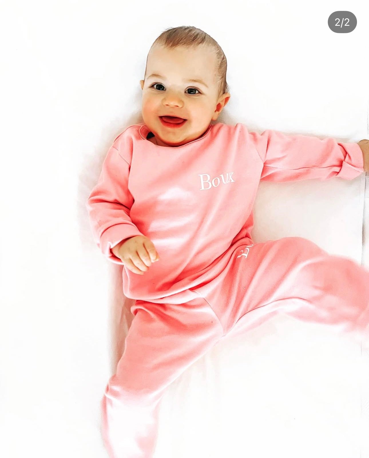Luxury Organic Cotton Baby Loungewear Set in Pink